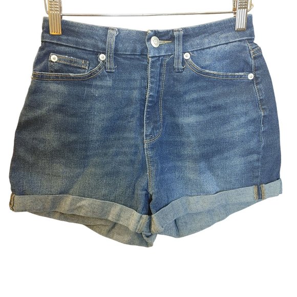 No Boundaries Women's Blue Jean Denim Shorts 5 - Picture 1 of 3